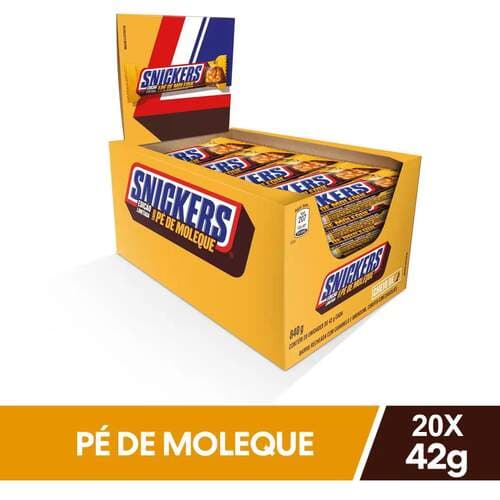 Display de Chocolate Snickers Pé de Moleque 20x42g - Snickers