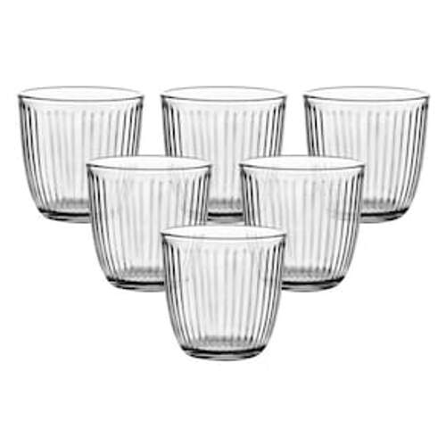 Jogo de Copos Dynasty Óptico em Vidro 300ml - 6 Peças