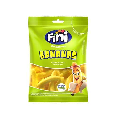 Bala de Gelatina Bananas 90G - Fini