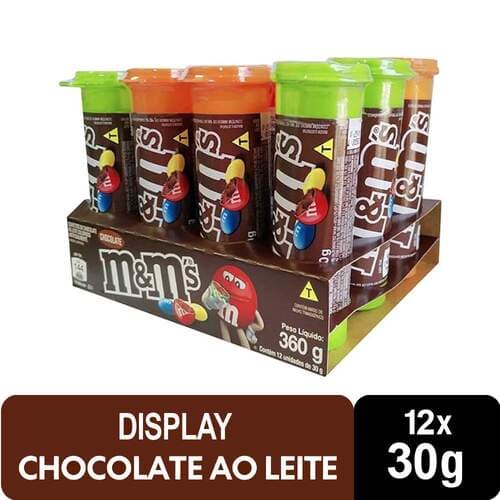 Display de Chocolate MM'S ao Leite Individual Tubo 12x30g - MM'S