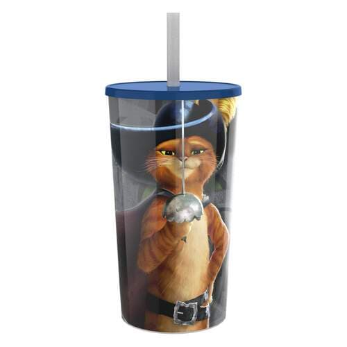 Copo Gato de Botas Azul LED - Cinemark